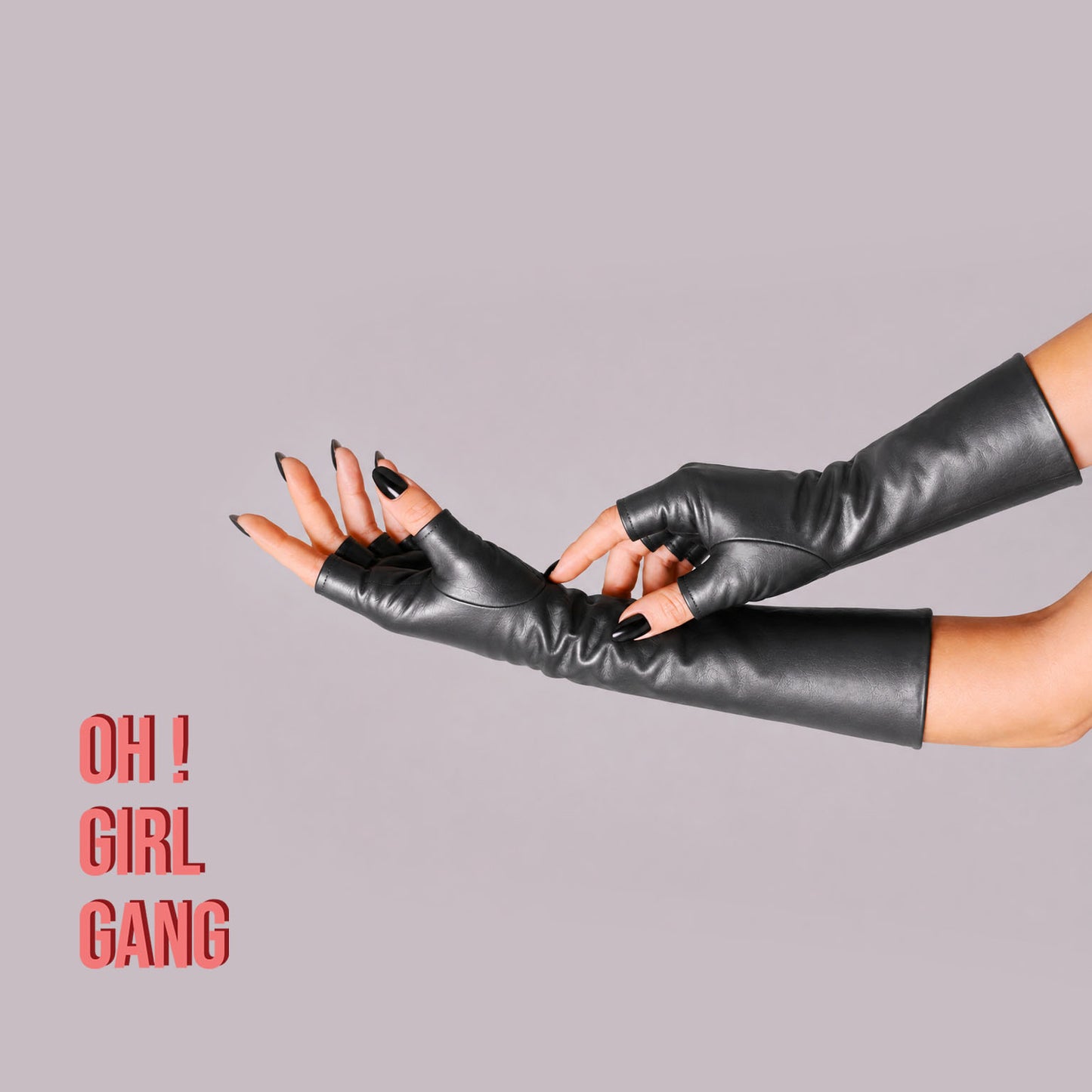 Genuine Leather Half Finger Mid-Length & Long Gloves - Sizes S–XXL