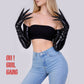 Black Shiny Claw-style Extended Finger Gloves – 35cm Short & 70cm Long
