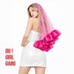 Magenta Pink Ruffle Wedding Veil, 150cm Tulle with Organza Ruffles, Custom Colours