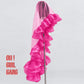 Magenta Pink Ruffle Wedding Veil, 150cm Tulle with Organza Ruffles, Custom Colours