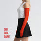 red mesh long gloves 70m