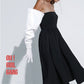 Gold Big Sleeves statement gloves, Oversized