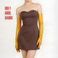 Mustrard Yellow Leather Long Evening & Opera Gloves