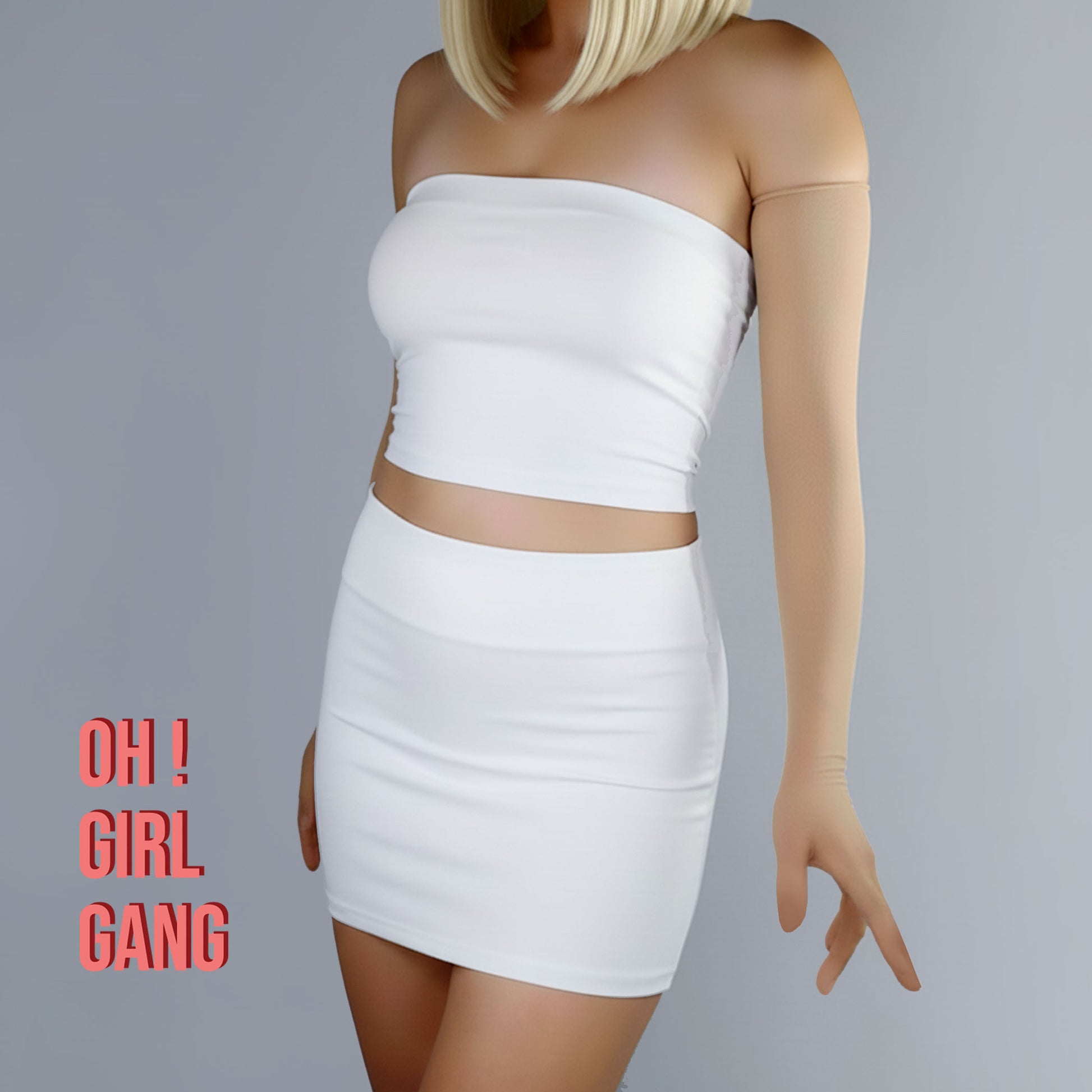 Nude color Seamless Long Mesh Tulle Gloves (70cm)