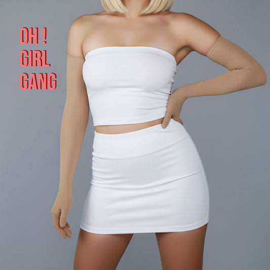 Nude color Seamless Long Mesh Tulle Gloves (70cm)