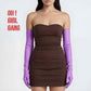 Lilac Purple Leather Long Evening & Opera Gloves