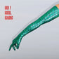 Mermaid Fish Scale Opera Gloves, Ultra Thin Satiny Stretch Mermaid Costume