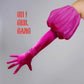 pink puff puffy gloves