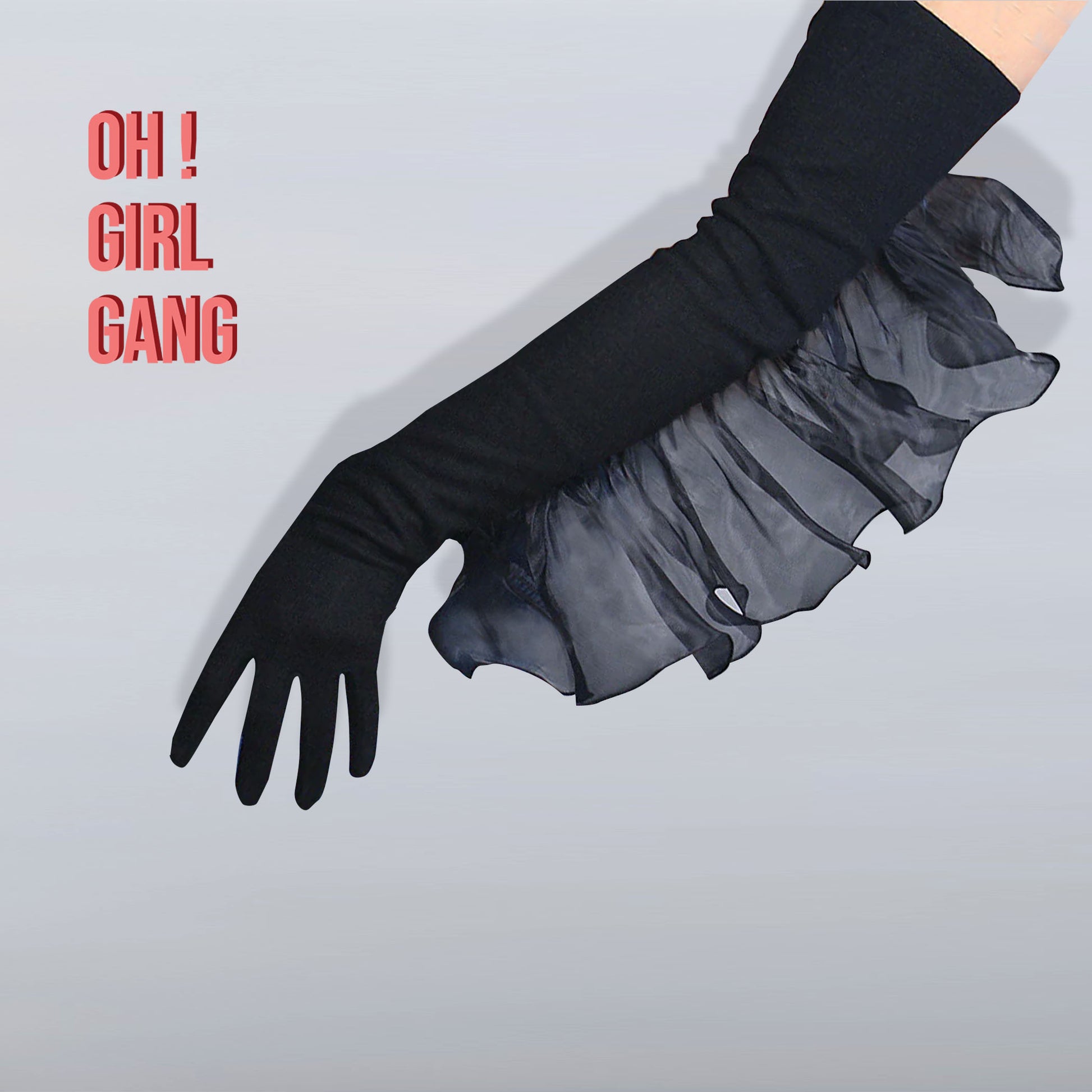 Ruffle Lace long gloves (70cm) – Oh Girl Gang