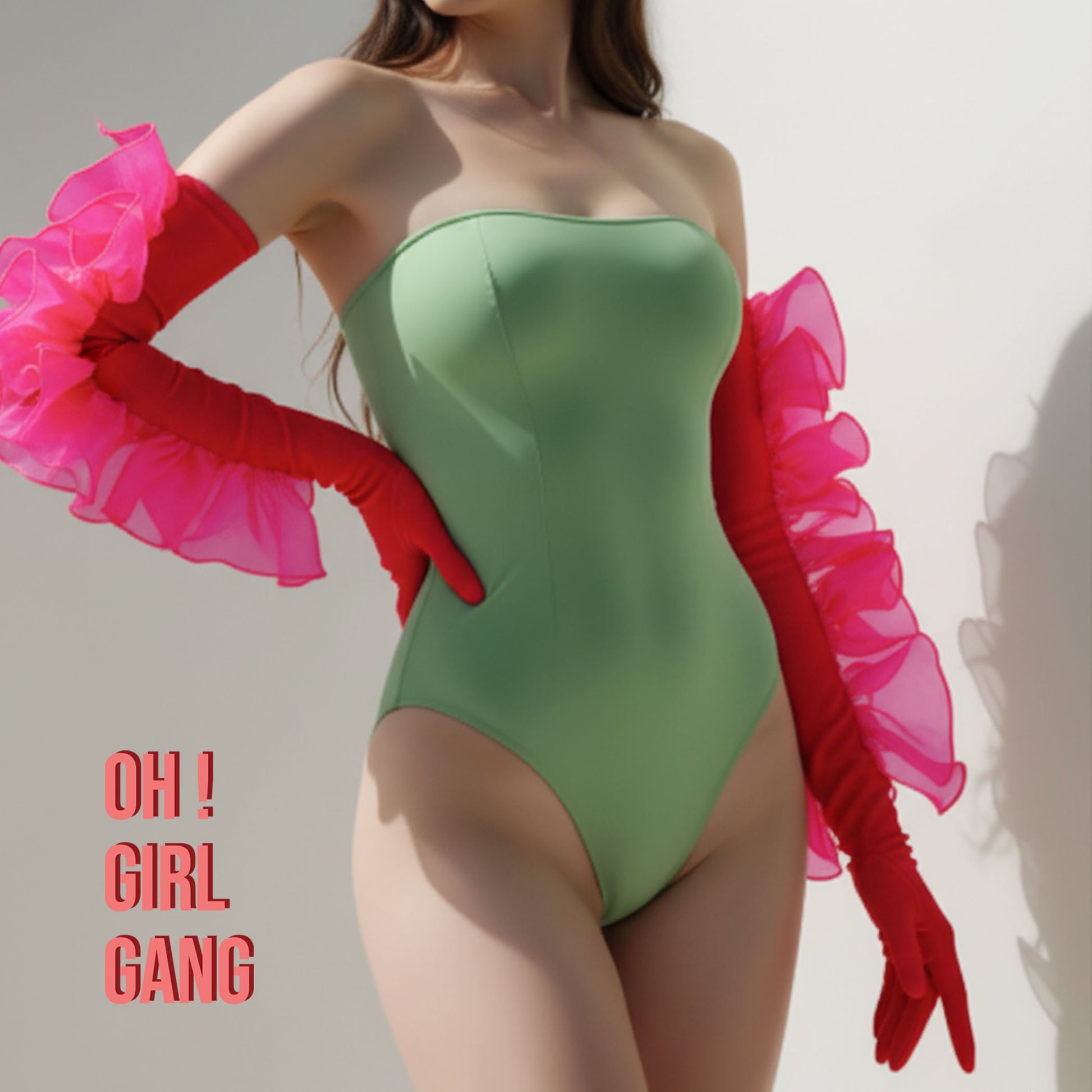 Pink Tulle Ruffled Opera Long Gloves Statement – Iconic Evening, Drag & Costume Accessory (Black Option)