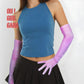 Brown Opera velvet gloves ( 70cm )