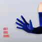 Navy Blue, Magenta, Red Opera Velvet Gloves