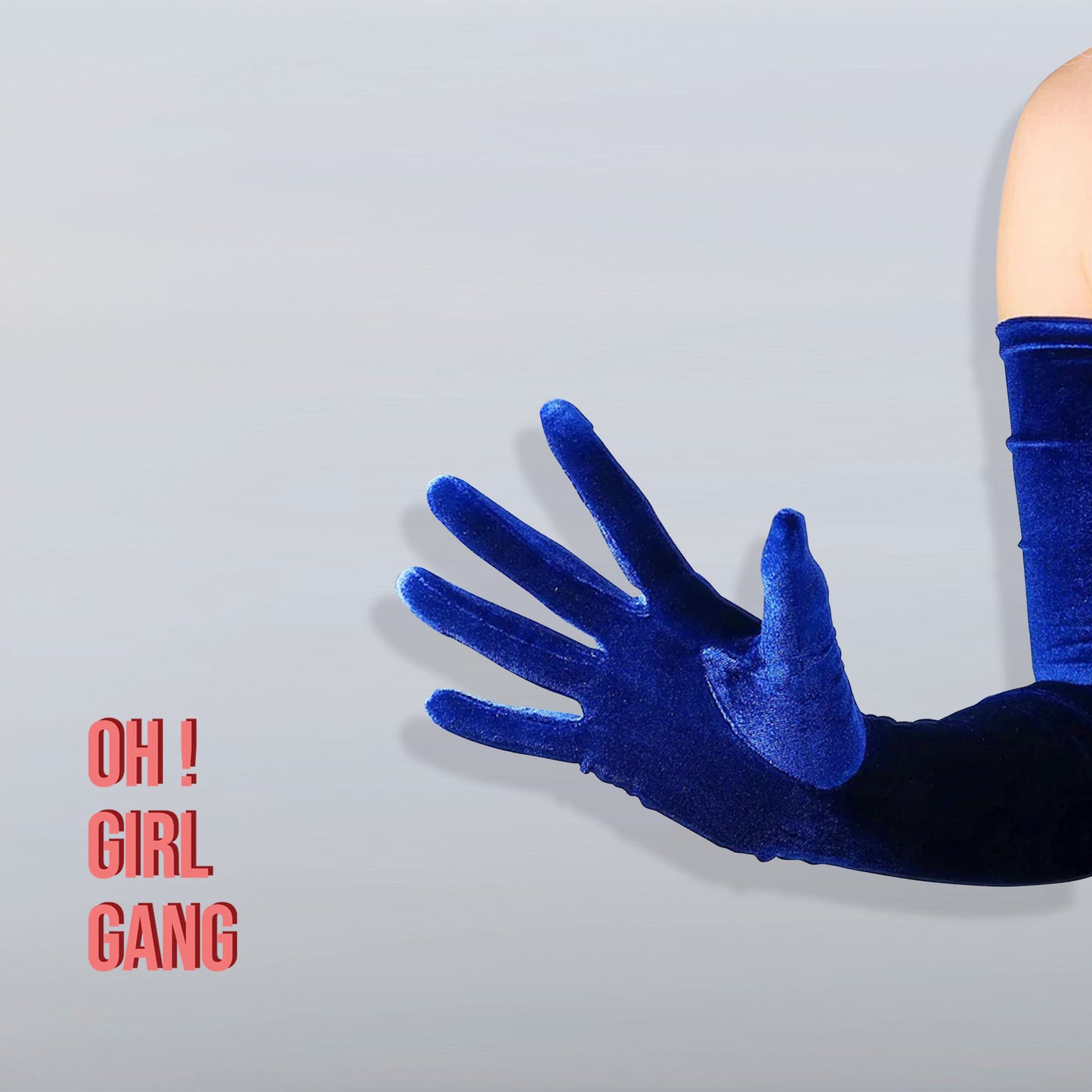 Navy Blue, Magenta, Red Opera Velvet Gloves