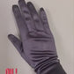Black Classic Opera Gloves, Silk Satin Bridal gloves (58cm,38cm)