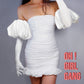 Red Puff Bridal Opera Gloves (Satin)