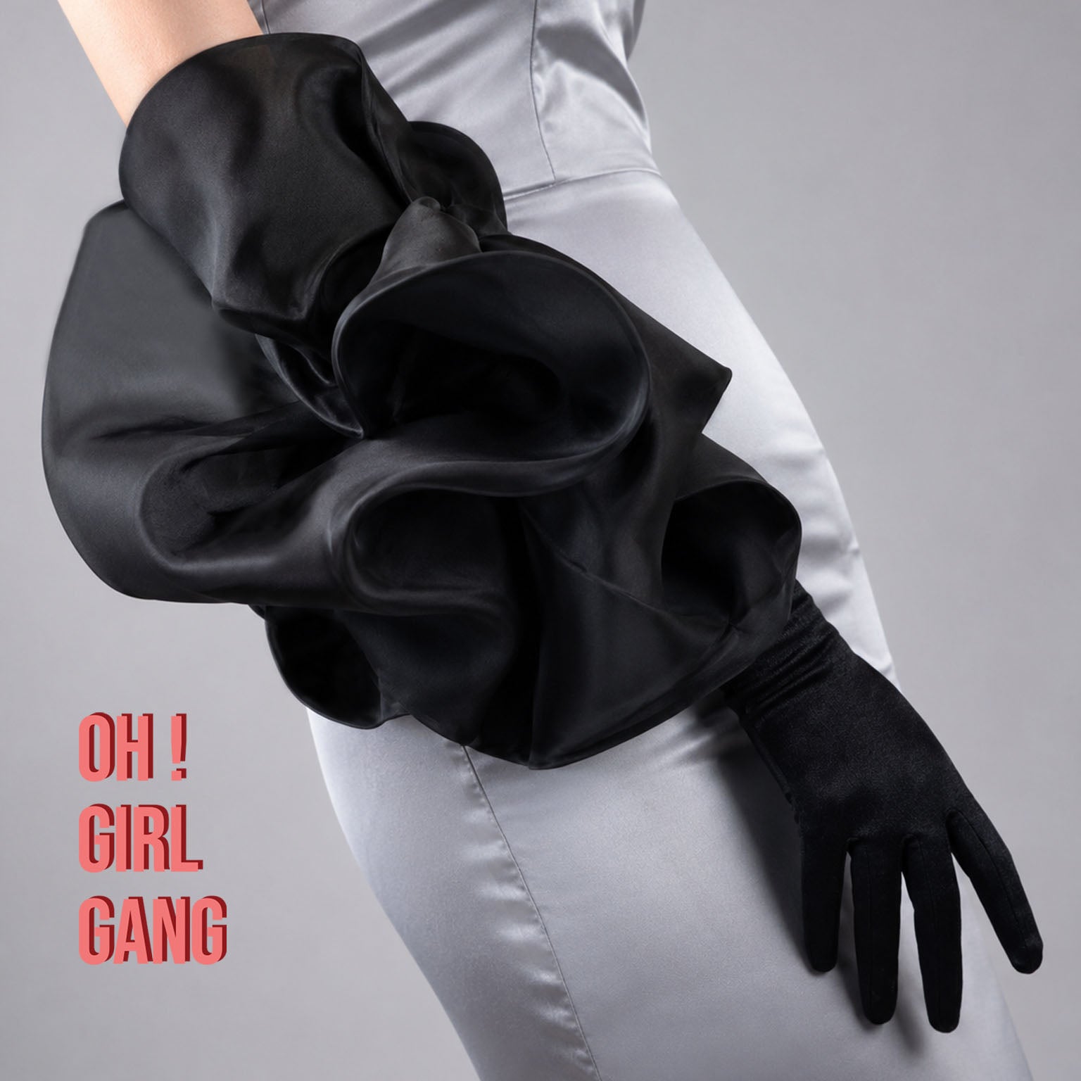 Organza Bubble Puff with Satin Gloves