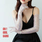 Light Pink Party Confetti Sequin Opera gloves (70cm)