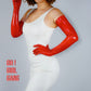 Red Latex PU Long Gloves (70cm)