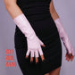 Pink Patent Faux Leather Fingerless Gloves – 28cm Long Festival Party  | Half-Finger Gloves | Drag Queen, Stage & Rave Wear (4 Colors)