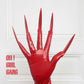 Red Long Nails Spandex Opera Gloves | Hot Red Long Devils Gloves, Drag queen, Raves, Concert Festival Stage, Costume Gloves with Nails