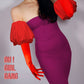 Black Puff Bridal Opera Gloves (Satin)