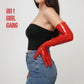 Hot Red Opera Gloves Faux Patent Leather