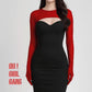 See-through Bolero Mesh Top with gloves (Black, White, Red, Nude Color)