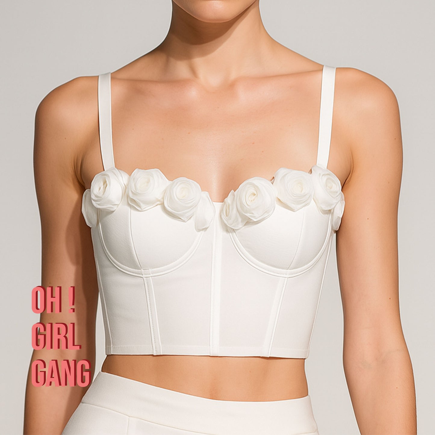 Rose Corset Top | Floral Bustier Crop Top | Party, Club, Festival Look