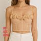 Rose Corset Top | Floral Bustier Crop Top | Party, Club, Festival Look