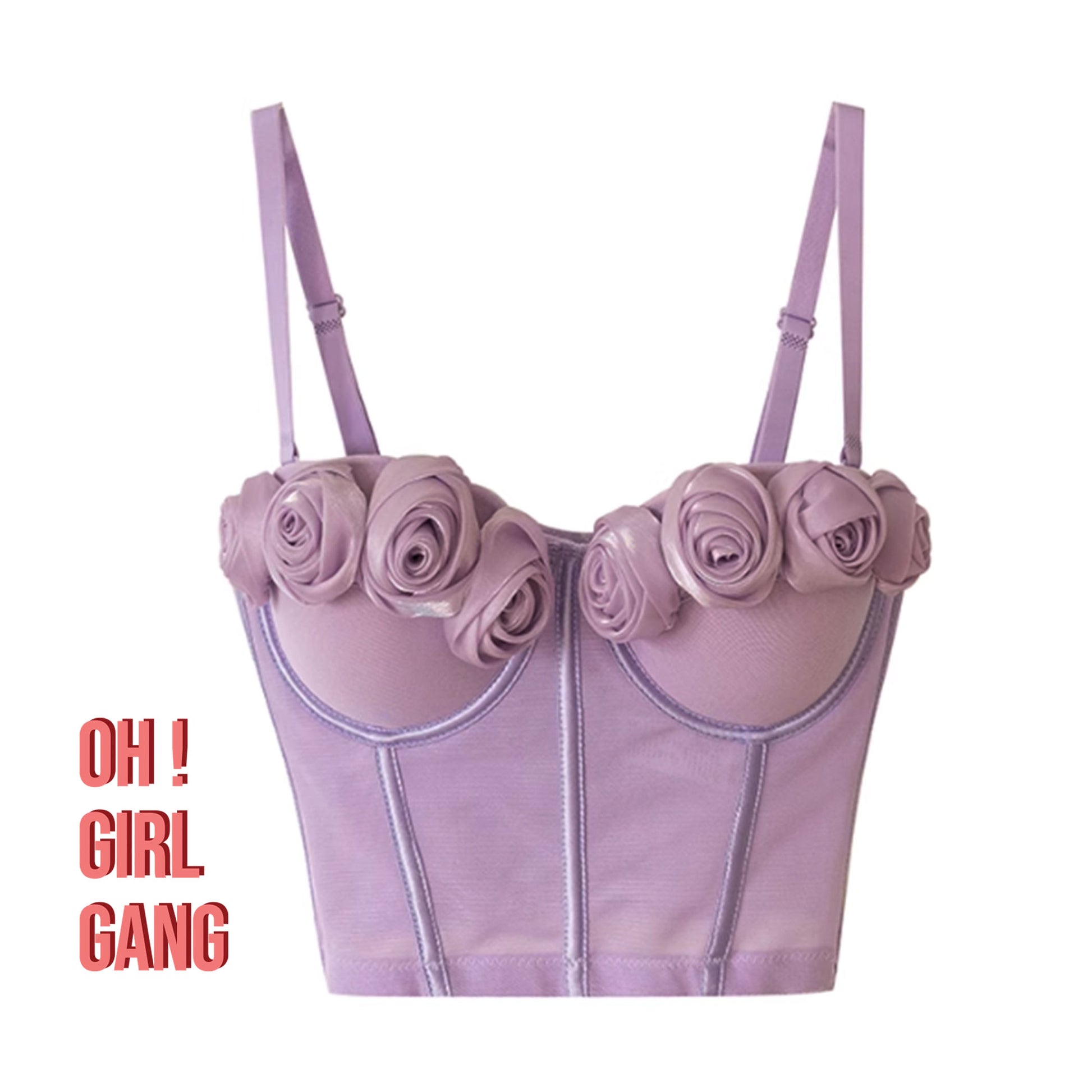 Rose Corset Top | Floral Bustier Crop Top | Party, Club, Festival Look