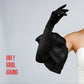 Black Ruffle Satin Opera Gloves: Event, Prom, Dancer Party Costume (Hot Pink, Red,White), Stage, Christmas Gift for her