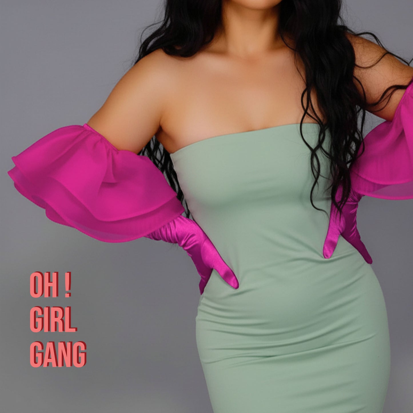 Ruffle Satin Opera Gloves – Long Satin Costume Gloves for Parties