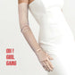 beige Silk Satin Opera Gloves(70cm)
