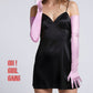 Magenta Pink Silk Satin Opera Gloves(70cm)