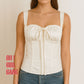 Ruched Satin Corset Top | Elegant Bustier Camisole | Party, Streetwear, or Festival Look