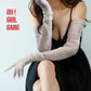 Light Pink Party Confetti Sequin Opera gloves (70cm)