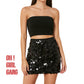 Sequin Mini Skirt