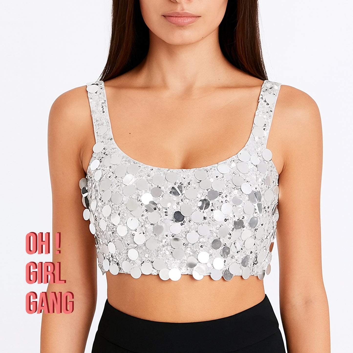 #SequinTop #CroppedTop #BlingTop #FestivalOutfit #PartyWear #RaveStyle #ConcertLook #Clubwear #Y2KTop #StatementStyle #OhGirlGang #GlamFashion #BlingBling #GlitterTop #NightOutLook #OneSizeTop #ColorfulGlam
