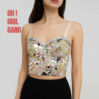 Sequin Crop Top Corset | Bling Bustier |