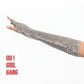 Half Finger Sequin Opera Gloves: Silver & Red Satin, Drag, Party Costume, Sparkling Gloves
