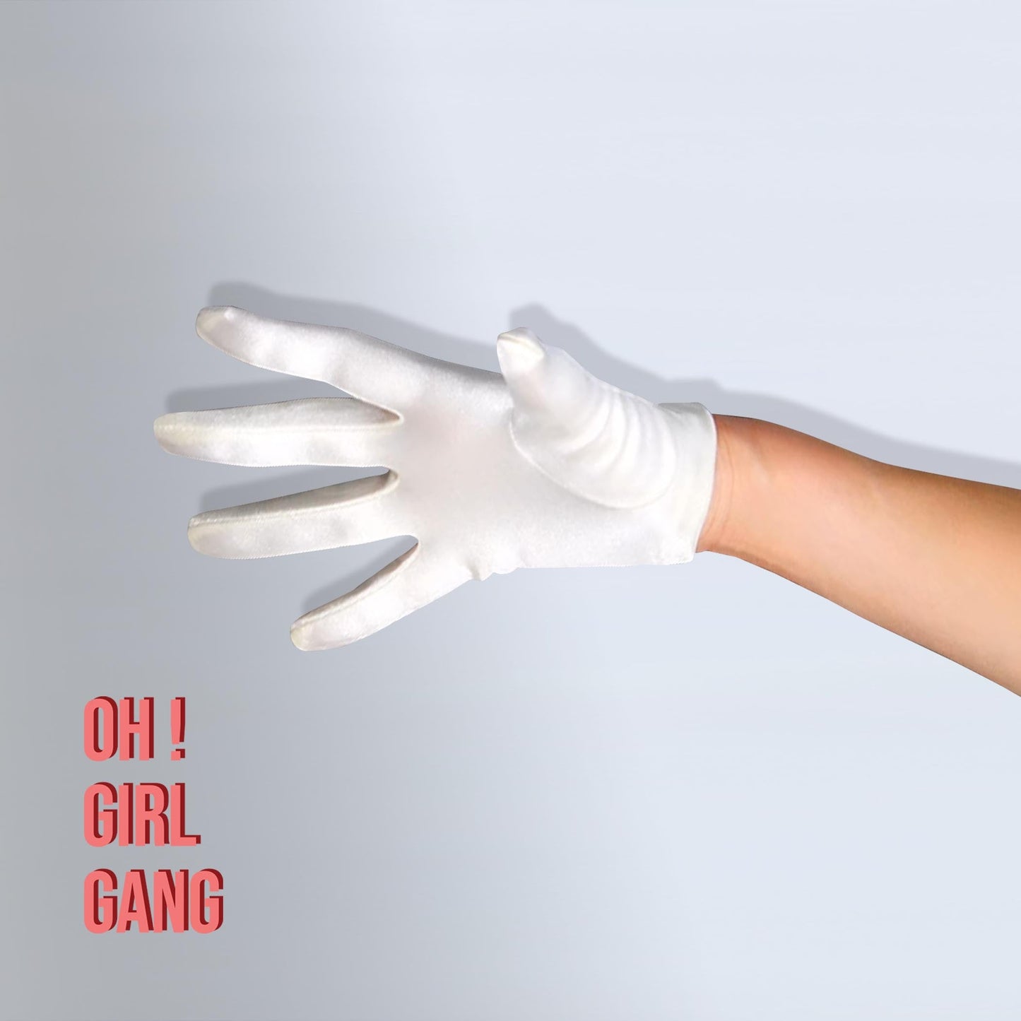 White Satin Short Gloves