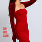 Velvet Bolero Gloves (Black, Burgundy, Red)