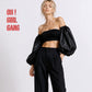 Black / White Satin Puff Sleeves – Detachable Statement Sleeves