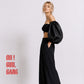 Black / White Satin Puff Sleeves – Detachable Statement Sleeves