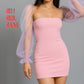 Holographic Tulle Detachable Sleeves