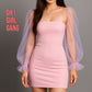 Holographic Tulle Detachable Sleeves