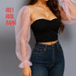 Holographic Tulle Detachable Sleeves