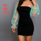 Red Tulle Detachable Sleeves