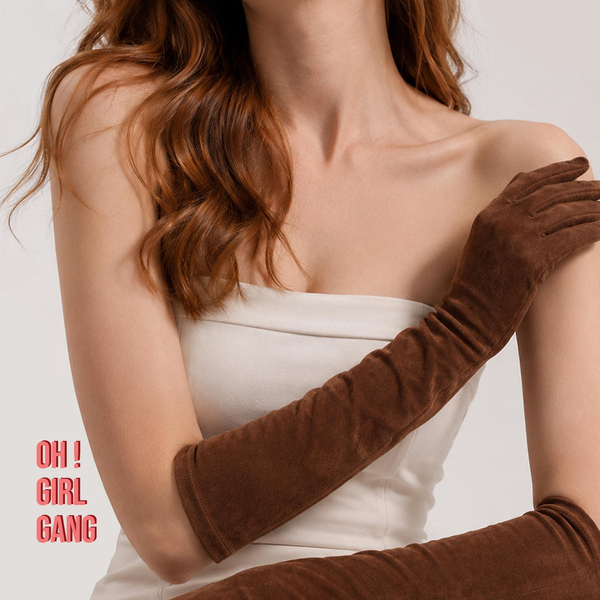 40cm Suede Elbow-Length Gloves – 9 Elegant Colors