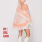 Peach Gradient Bohemian Fringe Bridal Veil, Tulle Tassel Wedding Veil, Colorful Bridal Veil, Custom Made Veil, Hair Comb Option